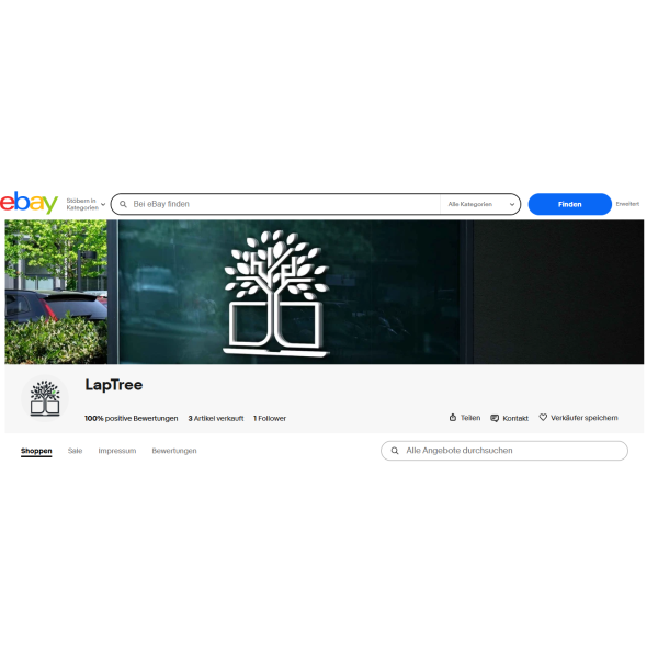 Jetzt auch auf eBay verfügbar - LapTree auf eBay – Business-Laptops, Refurbished &amp; Open Box